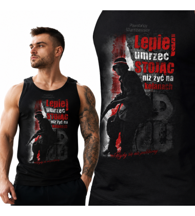 tank-top LEPIEJ UMRZEĆ STOJĄC